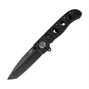 CRKT 02DB M16 Deadbolt Lock Tanto Stonewash Knife Black Handles