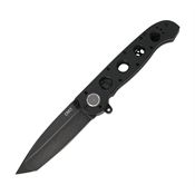 CRKT 04DB M16 Deadbolt Lock Black Knife Black Handles