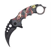 ElitEdge 10A52RD Red Dragon Karambit Linerlock Knife