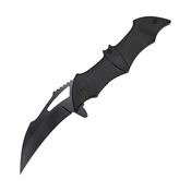ElitEdge 10A86BK Black Bat Assist Open Linerlock Knife with Handles