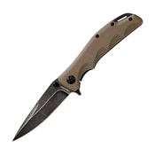 Fox Edge 025 Mandatory Fun Framelock Knife Tan G10 Handles