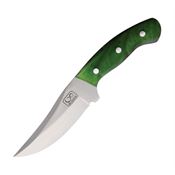 Infinite  33 Fixed Satin Fixed Blade Knife Green Handles