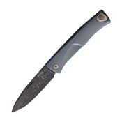 LionSTEEL TTLDBL Thrill Damascus Knife Blue Handles