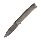 LionSTEEL TTLDGY Thrill Damascus Knife Gray Handles