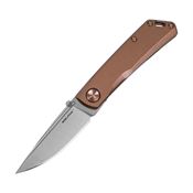 Real Steel 7084 Luna Eco Framelock Knife Bronze Handles