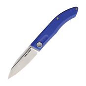 Real Steel 7059 Stella Satin Folding Knife Blue Handles