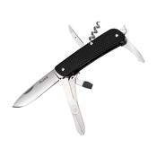 RUIKE M31B M31 Medium Satin Folding Knife Black Handles