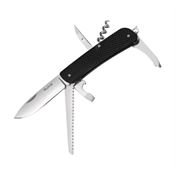 RUIKE M32B M32 Medium Satin Folding Knife Black Handles