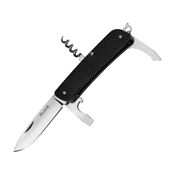 RUIKE M21B M21 Medium Satin Folding Knife Black Handles