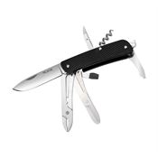 RUIKE M41B M41 Medium Satin Folding Knife Black Handles