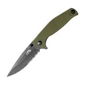 ABKT Tac 1026GS Catalyst Linerlock Knife OD Green Handles