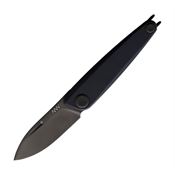 Acta Non Verba Z050004 Z050 Black DLC Folding Knife Black Handles