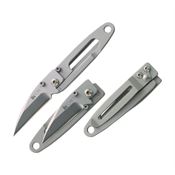 CRKT 5520 PECK Framelock Knife Silver Handles