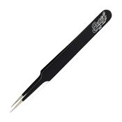 Excel 30421 Straight Point Tweezers Black