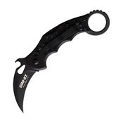 Fox 599XT Karambit Lockback Knife Black Finger Groove Handles