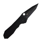 Linton 92015125 Large Tactical Black Tanto Linerlock Knife Black Handles