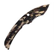 Linton 92019 Large Tactical Camo Part Serrated Linerlock Knife Camo Handles