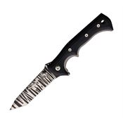 Linton 95056B Camo Tanto Linerlock Knife Black Handles