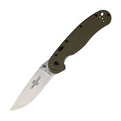 Ontario 8870OD RAT Model 1A Assist Open Linerlock Knife OD Green Handles