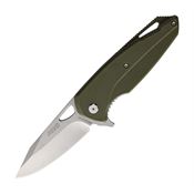 Revo VIPXLODG Vipera XL Linerlock Knife with OD Green Handles