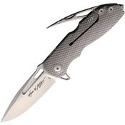 RYP Designs MF001 RYP Harsey Demo Stonewash Folding Knife Gray Handles