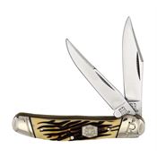 Rough Rider 2358 Copperhead Tuff Knife Stag Handles