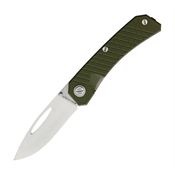 Real Steel 9112 Akuma Linerlock Knife with Olive Green Handles