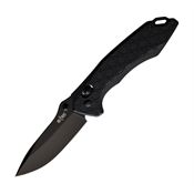 S-TEC S032 Rapid Lock Black Folding Knife Black Handles