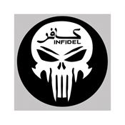 United States Tactical BS755 Sticker Infidel Skull