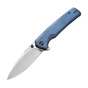 WE 21014C3 Subjugator Framelock Knife Blue Handles
