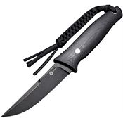 Civivi 190463 Tamashii Black Stonewash Fixed Blade Knife Black Handles