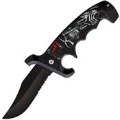 ElitEdge 10A79SKG Skull Assist Open Linerlock Knife