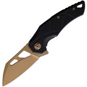 Fox Edge 011 Atrax Linerlock Knife with Tan/Black Handles