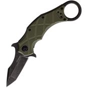 Fox Edge 015 The Claw Linerlock Knife with Green Handles