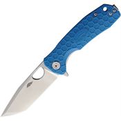 Honey Badger 1334 Medium Tanto Linerlock Knife Blue Handles