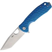 Honey Badger 1324 Large Tanto Linerlock Knife Blue Handles