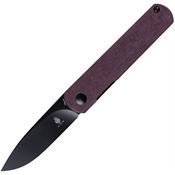 Kizer 3499R3 Feist Black Framelock Knife Redstone Handles