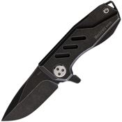 MecArmy EK33SBLK Titanium Mini Linerlock Knife with Black Handles