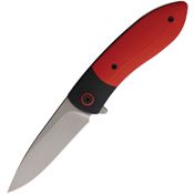 Ohlone 001RB Butron Framelock Knife Red/Black G10/Titanium Handles