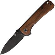 QSP  131O2 Hawk Linerlock Knife with MkuruTitanium Black Handles