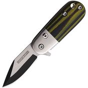 Rough Rider 2508 Baby Bee Assist Open Linerlock Knife Black/Yellow Handles