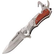 Tac Force 606SRW Rescue Assist Open Linerlock Knife with Rosewood Handles