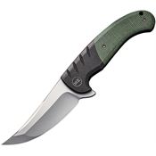 We 200122 Curvaceous Framelock Knife Green Handles