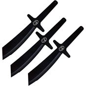 World Axe 002 Blackhawk Black Fixed Blade Throwing Knives Set