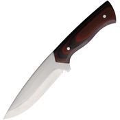 BORDO 006RB Potter Fixed Blade Satin Knife Black and Red Handles