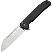 Civivi 200221 Chevalier Button Lock Stonewash Knife Black Handles