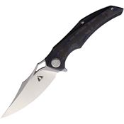 CMB 02B Prowler Framelock Knife Black/Blue Carbon Fiber Handles