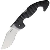 Cold Steel 21SS Spartan Stonewashed Serrated Lockback Knife Gray Handles