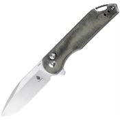 Kizer V3549C1 Assassin Stonewash Knife Green Handles