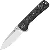 QSP 131R Hawk Linerlock Knife with Al Foil Carbon Fiber Handles